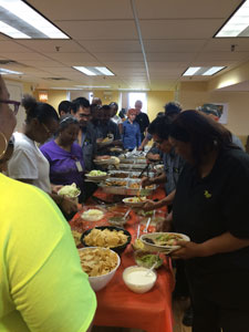 Employee Appreciation Day employees making tacos