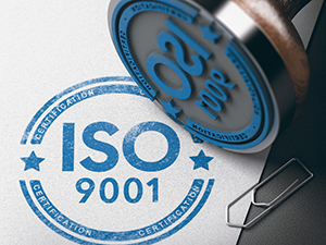 ISO 9001 certification stamp