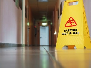 caution wet floor sign