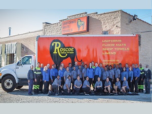employees in front of roscoe truck for 100 yrs